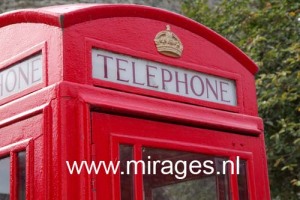 Old-fashioned red phonebox. Canterbury, England, UK.